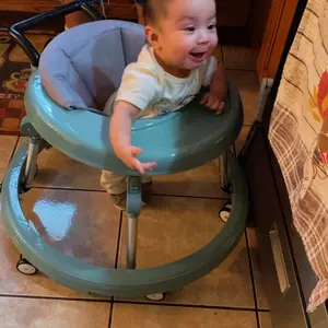 Baby Walker Foldable with 9 Adjustable Heights, Baby Walkers and Activity Center for Boys Girls Babies 7-18 Months, Baby Walker with Wheels Portable