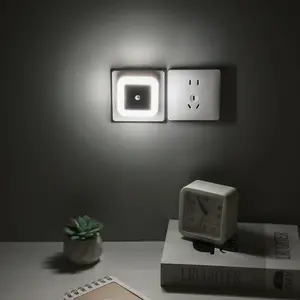 Energy Efficient Plug In LED Night Light, Warm Soft Light Portable Wall Lamp, Ideal for Bedroom Bathroom Hallway Closet Kids Room Easy Use-MM1