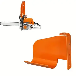 Durable Chainsaw Hook Wall Mount, Rust-Resistant Powder Coated Garage Storage Rack, Simple Metal Design, Easy Installation Tool Organizer