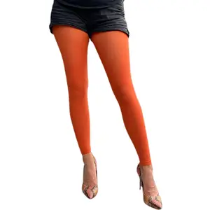 Orange Rust Footless Tights