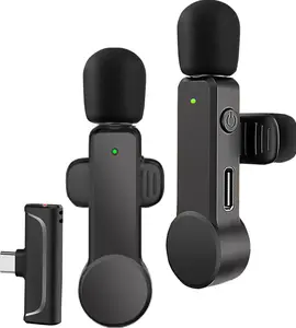 NPTCL 2 Pack Lavalier Microphone USB C Wireless Lav Mic for Android Phone Noise Canceling Mini Lapel Mic Type C for iPhone 17 16 15 Video Recording Vlog Tiktok