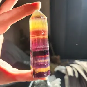 Flourite Tower - Beautiful Healing Crystal for Home and Office