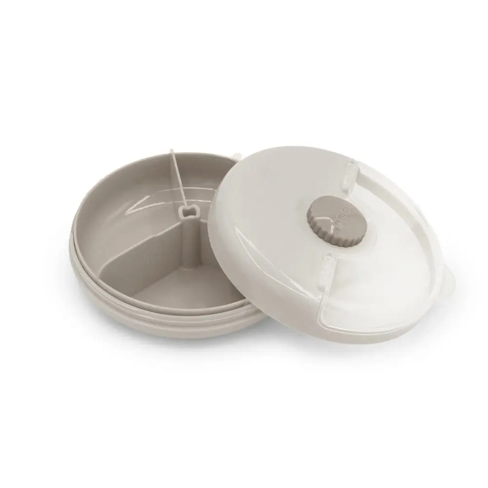 Melii Spin Container with Knob | Ivory + Grey