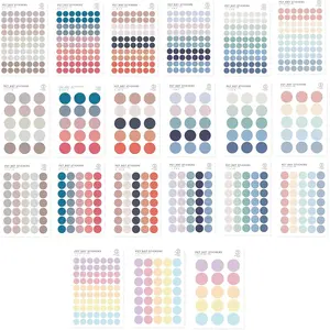 Circle Stickers -7 Pack (21sheet) Colorful Circles Stickers Pack - Translucent Color Coding Dots Labels - Assorted Color Code Sticker, for Customizing Planners  Calendar