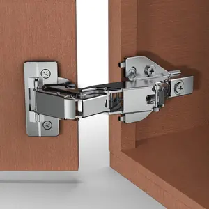 4 Pack 165  Lazy Susan Hinge,  Frame, CLIP  Plate for Easy Installation, Soft Close Multi-pivot Concealed hardware for Corner Kitchen Cabinet, Cupboard Folded, Folden Door, Closets