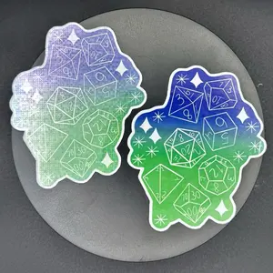 Polyhedral Dice Sticker - Fun and Colorful Design for Gaming Enthusiasts