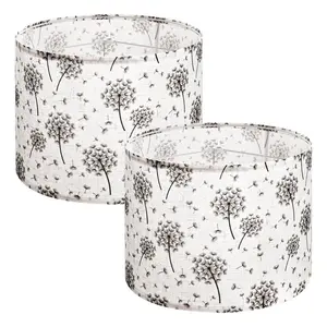 Father's Day Gift VEVOR Drum Lamp Shade 2 Set 13 x 13 x 10 in Round Lampshade (Light Dandelion Pattern)