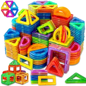 Medium Size Creative Magnetic Blocks Toy Set, Educational Stem Building Block Toys for Kids Aged 3-6, Birthday Gift Idea, Christmas or Halloween Present, Random Color