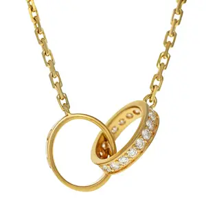 Pre-owned Cartier Love Interlinked Pendant Necklace