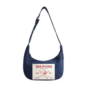 True Religion Buddha Pocket Denim Hobo purse