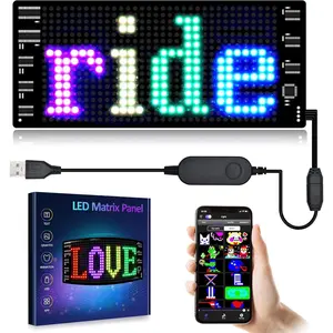 LED Light Signs for Car,Programmable Flexible LED Sign,Bluetooth APP Control,Custom Text, Patterns, Animations