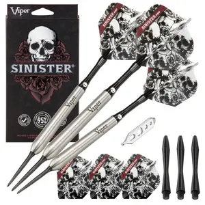 Viper Sinister Darts 95% Tungsten Steel Tip Darts 25 Grams