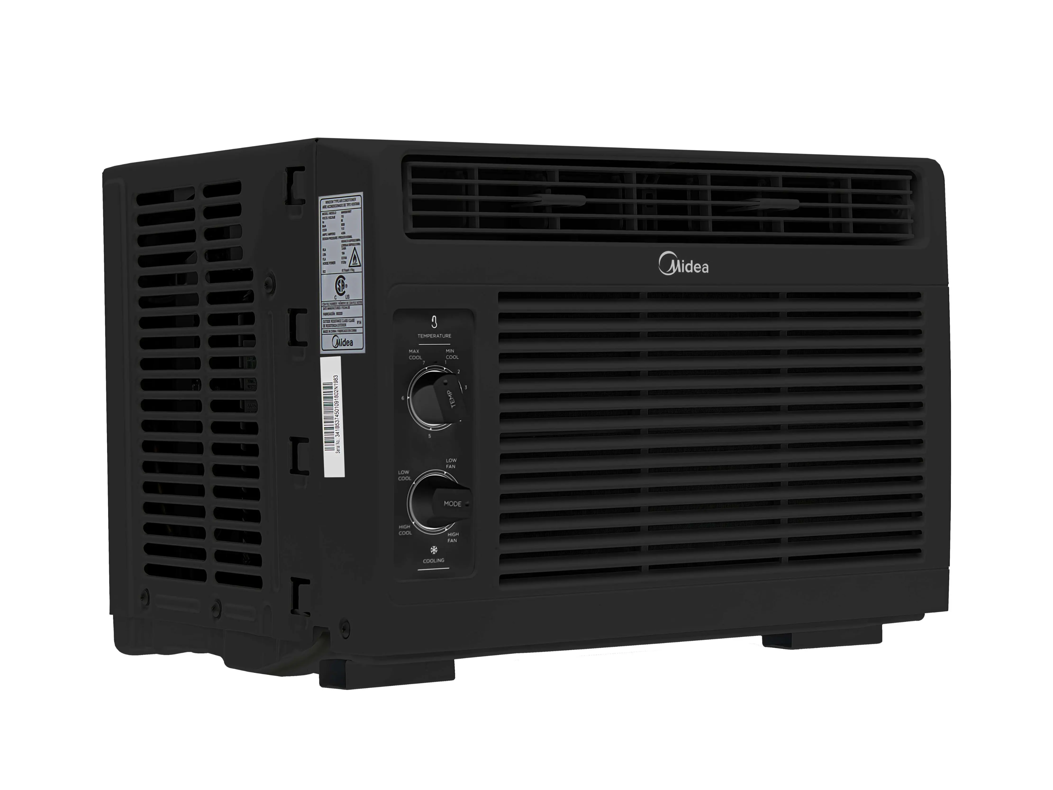 Midea Used Window Type Aircon (Like New) - 5000 BTU Airconditioner, 110V Manual Dial Corded Plug, High Efficiency Home AC Unit for 150 Sq. Ft. Small Rooms, Easy Installation, Washable Filter