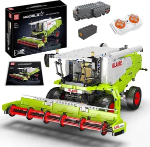 Mould King 17014 Combine Harvester Buidling Blocks Kit, MOC Remote-Controlled Combine Harvester, Claas Lexion 760 Tractor(1265 PCS)