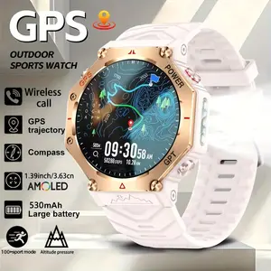 Military Smart Watch GPS Compass Altimeter Barometric, 10atm Ip69k Waterproof, Amoled Bluetooth-compatible Call, Android iOS Compatible