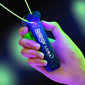 ZipString Luma - Glow-in-the-Dark Flying String Toy with LED Lights - Endless Tricks & Shapes - STEM Fun for Kids & Adults - 5 String Loops & USB-C Charging