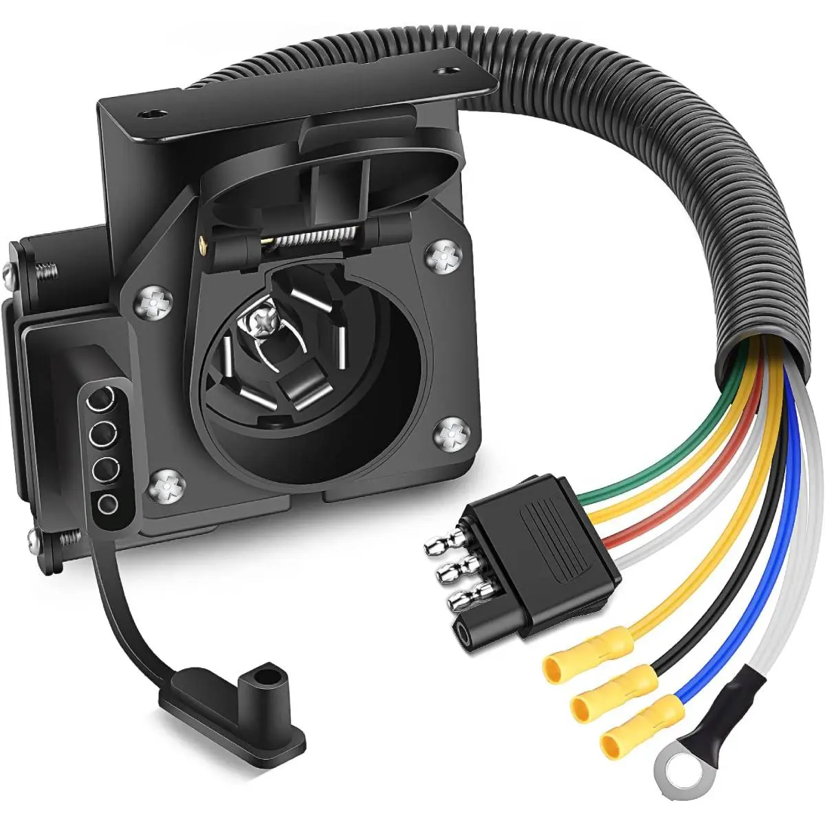 Dual Output 4 Way to 7 Way Trailer Adapter