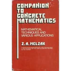 USED Book - Companion to Concrete Mathematics (Pure & Applied Mathematics S.), Vol. 1 by Z. A Melzak (Hardcover) - english