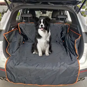 Universal Fit Black SUV Cargo Liner for Dogs, Durable Waterproof Scratch-Resistant Car Trunk Pet Seat Cover, Extendable Non-Slip Cargo Protector Mat for Travel, Fits Most Cars, SUVs & Trucks