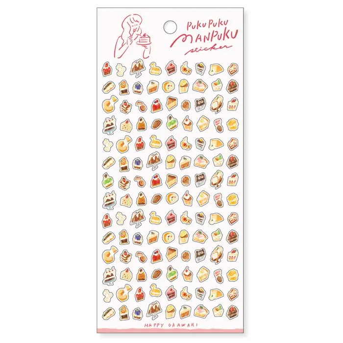 Mind Wave Western Sweets Stickers – Kawaii Dessert Transparent Matte PET Sticker Sheet
