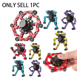 Stress Relief Fidget Spinner Toy, Multi-Shape Transforming Robot Spiral Toy, Perfect for Anxiety Reduction & Fun Play