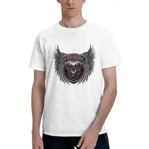 Men's Regular Fit Graphic Print Round Neck Short Sleeve Cotton T-shirt for Daily Wear