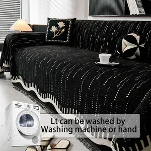 High-End Plain Sofa Cover Cloth, Full Coverage Anti-Cat Scratch, Non-Slip Sofa Sheet, Reusable Furniture Protector, Dustproof Sofa Slipcover