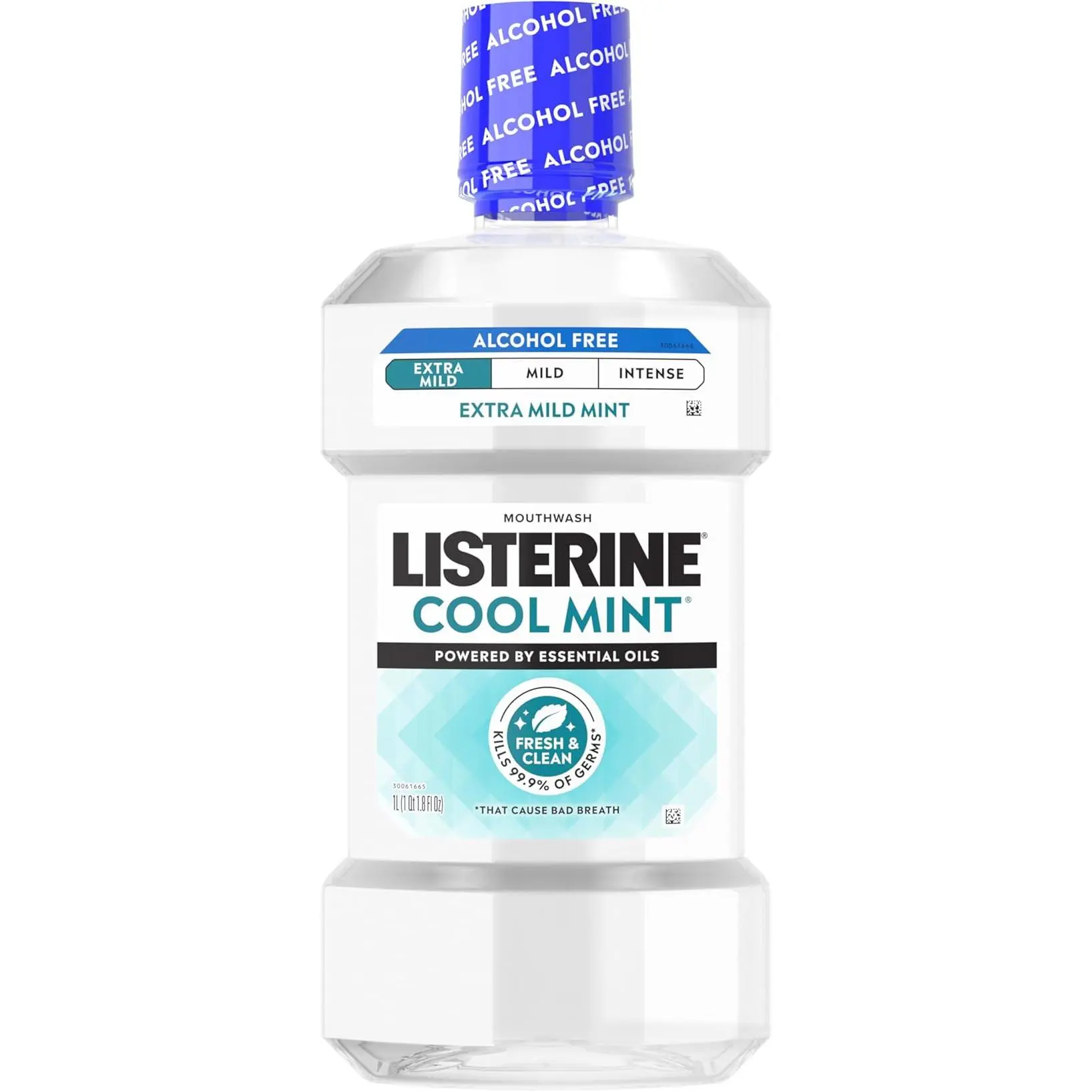 Listerine Extra Mild Alcohol-Free Mouthwash, Cool Mint, 1L