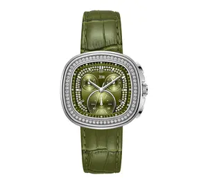 JBW Men's Coast Stainless Steel Crystal Green Strap Watch