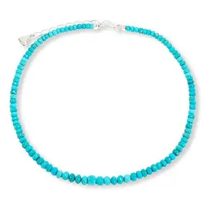 Mine Finds by Jay King Sterling Silver Armenian Turquoise Bead 18-1/2" Necklace