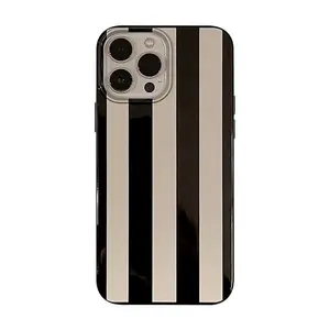 Striped Pattern Phone Case, Anti-scratch Phone Protective Cover, Phone Accessory Compatible with iPhone 11 12 13 14 15 Pro Max, Casing, Smartphone