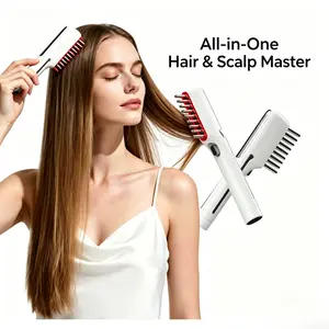 Advanced Hair Growth Comb - EMS Microcurrent & Red Light Therapy for Scalp Stimulation, Hair Regrowth & Thickening |  Rejuvenating Daily Care