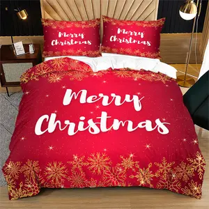 Christmas Tree Snowflake Pattern Bedding Set, Soft Comfortable Sheets & Pillowcases, Perfect for Bedroom Decor, Festive Home Decoration