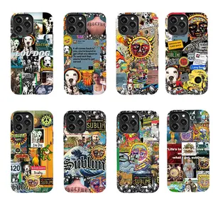 Sublime Band Phone Case, Lou Dog Collage Aesthetic Cover, Reggae Rock Fan Gift iPhone & Samsung iPhone & Samsung iPhone 17/16/15/14/13/12/11 Pro Max/Plus and Samsung Galaxy S23-25, shockproof and drop-proof, lightweight and stylish,