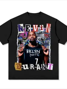Kevin Durant Men Clothing Tee Shirt Homme New in Top short sleeve Round Neck Printing Pullover Retro Vintage T-shirt 50430
