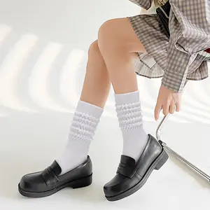 6PCS Socks for Women Men,Scrunch Stacked Crew Socks