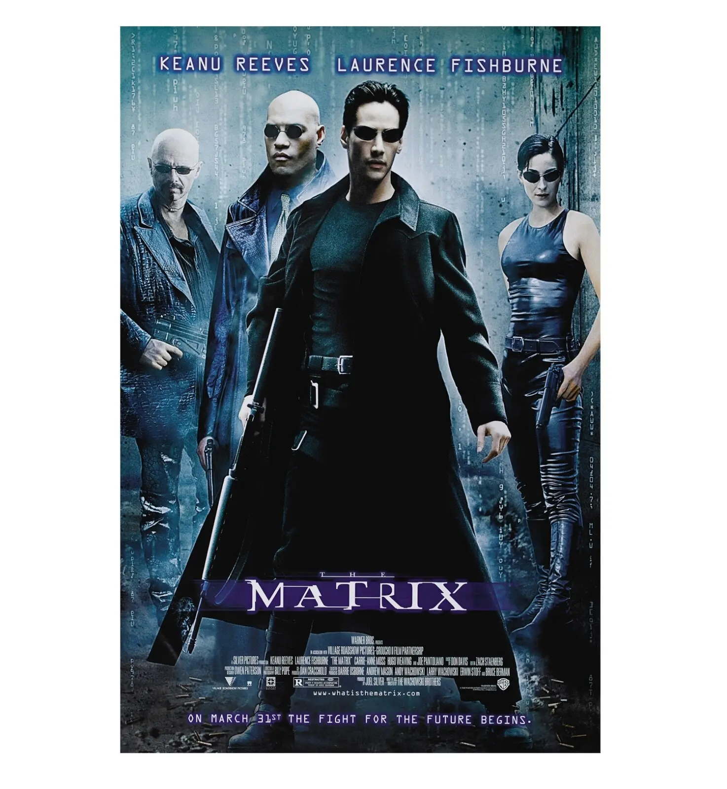 The Matrix Movie Poster 24" x 36" - Proudly Printed in the U.S.A. Rolled Glossy Finish Reprint