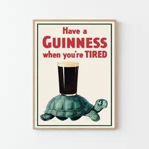 Guinness Irish Stout Vintage Advertising Poster