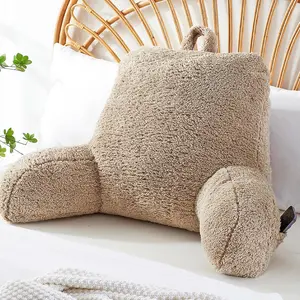 Reading Pillow for Sitting in Bed, Back Pillow Reading Pillow with Arms & Back, Dorm Room for Girls and Boys Bed Chair Pillow