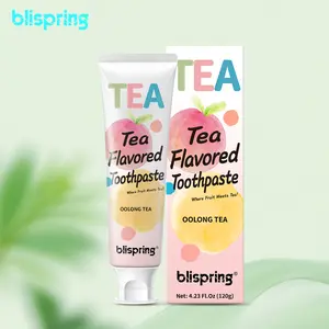 Blispring Tea Flavored Toothpaste, Oolong Tea Fruit Fusion, Natural Ingredients, Teeth Whitening, Fresh Breath, Oral Care