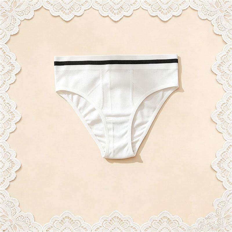 6PCS Solid Color Striped Waistband Women’s Panties, Skin-Friendly, Butt-Lifting, Breathable, Triangle Briefs for Everyday Wear and Dates 6PCS Solid Color Striped Waistband Women’s Panties, Skin-Friendly, Butt-Lifting, Breathable, Triangle Briefs for Everyday Wear and Dates