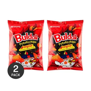 SAMYANG Buldak Spicy Chicken Flavor Chips 2 Pack 4.23 oz Each - Korean Snack