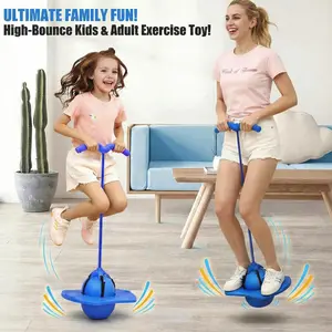 Jumping Toy Ball Pump Handle, Safe Fun Jump Board for Boys Girls Adults, Interactive Play Equipment, Ideal Gift for Kids & Teens