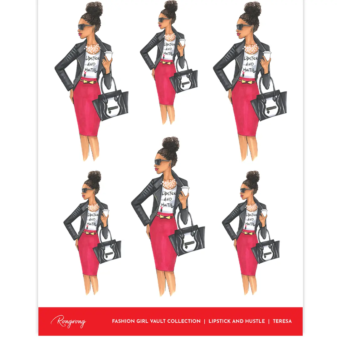 Girl Boss Afro (Teressa) Planner Sticker Sheet [Vault Collection]