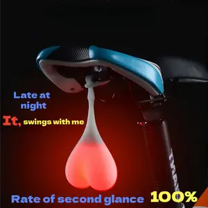 Bike Reflectors LED Bicycle Rear Lights Cycling Balls Tail Light Seat Back Egg Lamp Night Essential Waterproof Creative Silicone Warning Light for bicycle  High Brightness Warning Waterproof & Durable Soft Silicone Material Multiple Lighting Modes