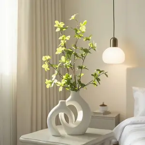 Bohemian Style Plastic Decorative Flower Vase Set, Cross Combination Design, Perfect for Parties & Events, Multi-Purpose Home Decor, Table Decor