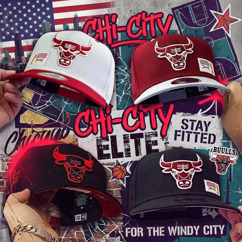 Chicago Bulls Hat for Men Women | NBA Snapback Cap | Flat Bill Basketball Hat | Red Black Streetwear Baseball Cap | Embroidered Bull Logo | Trending TikTok Shop Bestseller | Urban Fashion Essential USA