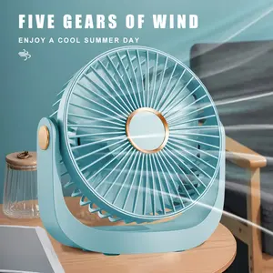 [Portable Air Conditioner Fan] USB Rechargeable Portable Air Conditioner Fan |   5 Speed High Speed Turbo Strong Fan, Adjustable Hanging Vertical Fan, Strong Wind Speed, Fast Cooling Refreshing, Wall Mounted Desktop Ceiling Fan - for Home, Office, Camping