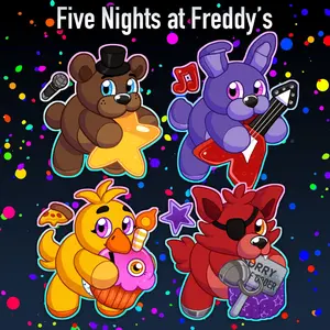 Five Nights at Freddy’s (FNAF) Acrylic Keychains - Freddy, Fredbear, Bonnie, Spring Bonnie, Chica, Foxy, Movie Acrylic Charms, Kawaii Bag Accessory, Cool Collectible Gift for Fans, Aesthetic Merch for Players