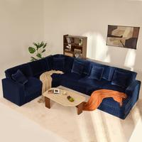 Navy--Right Facing Chaise
